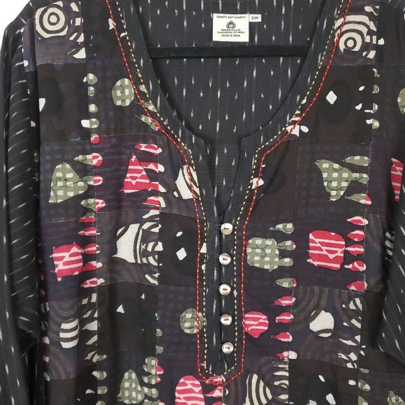 Marketplace Dignity Not Charity Handmade Patchwork Dress Size 2W - Picture 3 of 7